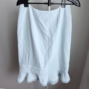 NWT Deadstock Albert Nipon Peplum Ruffled Hem Skirt Powder Blue Womens Size 10